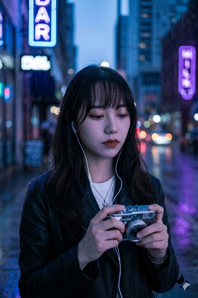 初花｜忧郁写真（换风格·霓虹雨夜版）