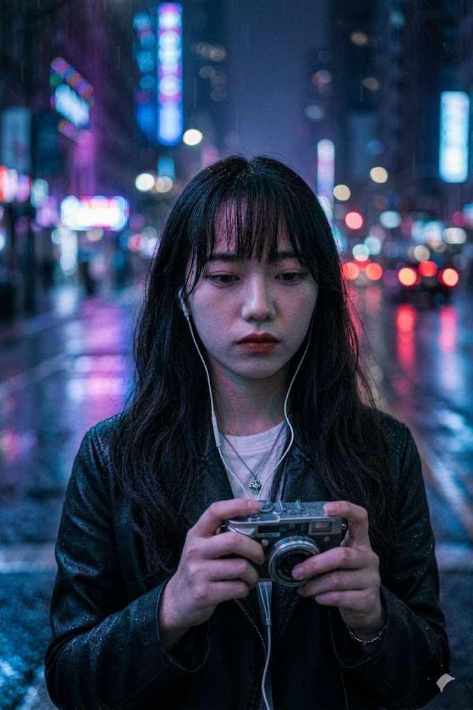 初花｜忧郁写真（换风格·霓虹雨夜版）